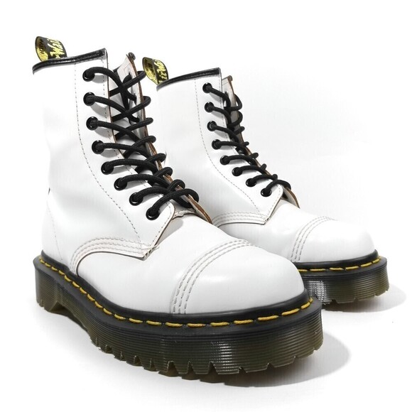 Dr. Martens 1460 Bex White Quilon Cap Toe Lace Up Boot 90s Grunge Y2k Streetwear - Picture 1 of 11
